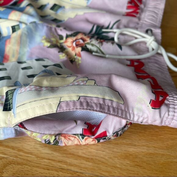 PACSUN Men’s Printed Havana Pink Bathing Swim Suit Size Small - Picture 7 of 12